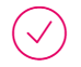 Pink circle with a tick