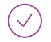 Purple circle with tick