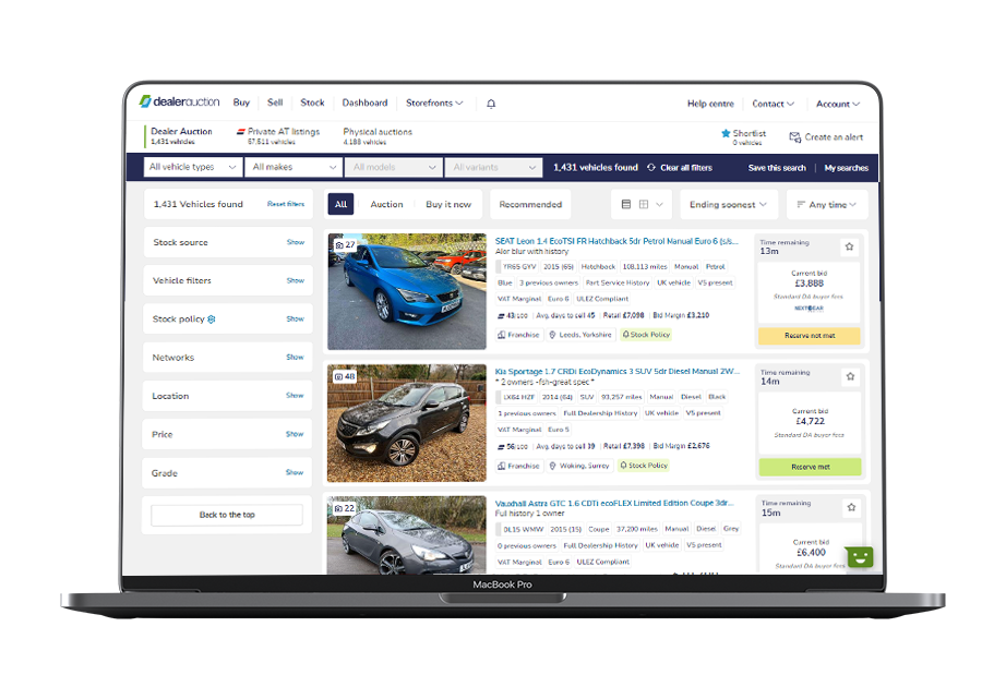 Dealer Auction website