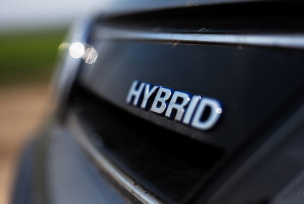 Hybrid car symbol.